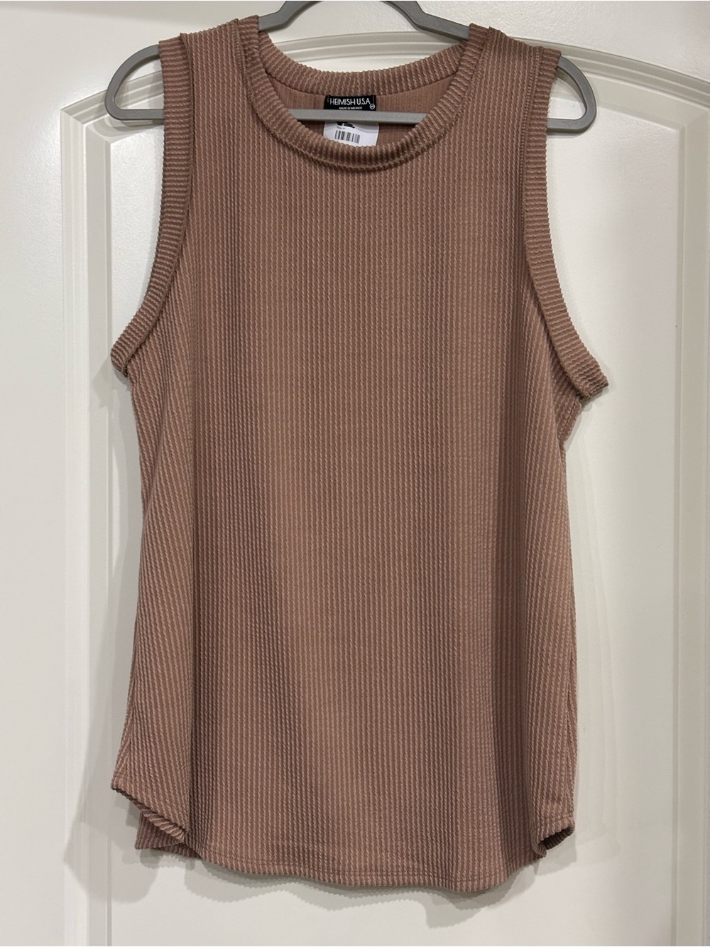 HEIMISH USA Ribbed Tank Top - Mauve Brown